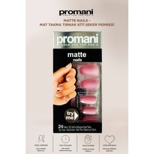 Promani Matte Nails Mat Takma Tırnak Kiti Şeker Pembesi
