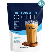 Shazel Yüksek Proteinli Soğuk Kahve Klasik 200G Doypack (Aromalı) x 3 Adet
