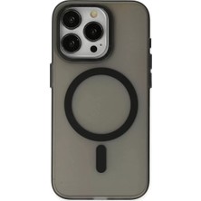 Aslanoğlu Store Newface Apple Iphone 15 Pro Max Kılıf Lodos Magneticsafe Mat Kapak - Siyah