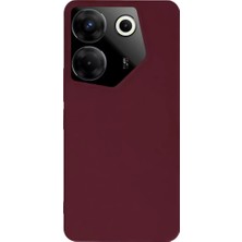 Aslanoğlu Store Newface Tecno Camon 20 Pro 5g Kılıf First Silikon - Bordo