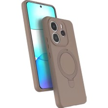 Aslanoğlu Store Newface Xiaomi Redmi Note 14 4g Regal Magsafe Standlı Kapak - Çöl Titanyum