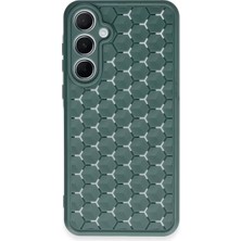 Aslanoğlu Store Newface Samsung Galaxy A35 5g Kılıf Petek Silikon Kapak - Koyu Yeşil