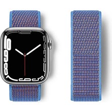 Aslanoğlu Store Newface Apple Watch 42MM Hasırlı Cırtcırtlı Kordon - Mor