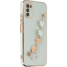 Aslanoğlu Store Newface Samsung Galaxy A03S Kılıf Esila Silikon - Su Yeşili