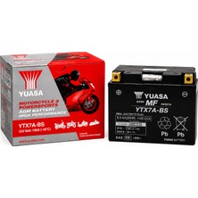 Yuasa YTX7A-BS 12V 6.3AH Agm Bakımsız Motosiklet Aküsü (105 Cca Yüksek Marş)