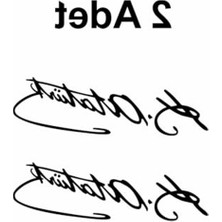 Odea Mustafa Kemal Atatürk Imzası Sticker, 10X3 cm