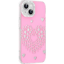 Lyon Tech Apple iPhone 15 Kılıf Damla Taşlı Zore Rivas Sert Pc Kapak