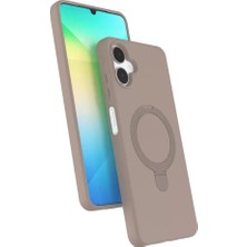 Aslanoğlu Store Newface Samsung Galaxy A06 Regal Magsafe Standlı Kapak - Çöl Titanyum