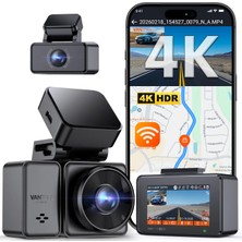 Vantrue Element2 Pro 4K UHD + 2.7k Qhd 5ghz Wi-Fi Araç Içi Kamera