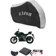 Odea Su Geçirmez Gri-Siyah Motosiklet Brandası, Uv Koruma ile Beden (L)
