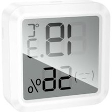 Odea LCD Ekranlı Dijital Sıcaklık ve Nem Ölçer, Masaüstü ve Duvar Tipi Kullanım Için Uygun Beyaz