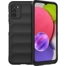 Aslanoğlu Store Newface Samsung Galaxy A03S Kılıf Optimum Silikon - Siyah