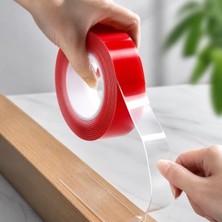 Odea Çift Taraflı Nano Montaj Bandı, Şeffaf ve Güçlü, 2 Metre Uzunluk