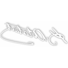 Odea Atatürk Imzası Sticker, Beyaz Renk, 10X3 Cm, Araç ve Motosiklet Için