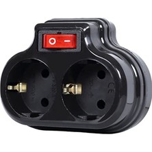 Odea Anahtarlı Golyat Priz, 2'li Topraklı Çoklayıcı Fiş, 16A 250 Volt ve 3600 Watt Kapasite