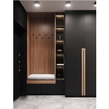 Odea Mat Siyah Mobilya Dolap Kaplama Folyosu - 61 cm x 1 Metre