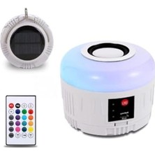 Odea Güneş Enerjili Kamp Çadır Lambası, Bluetooth Hoparlör ve Rgb LED