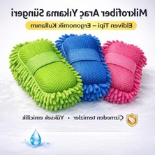 Odea Yeşil Mikrofiber Araç Yıkama Süngeri - Eldiven Tipi ve Yüksek Emici