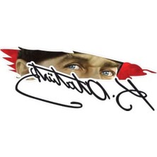 Odea 20 x 8.5 cm Boyutunda Türk Bayrağı Sticker, Atatürk Imzası