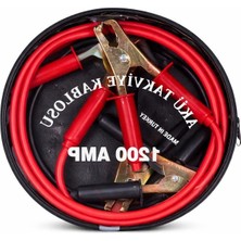 Odea 1200 Amper Akü Takviye Kablosu, 2.3 Metre Uzunluk, Güçlü Timsah Kıskaçlı