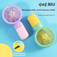 Odea USB Şarjlı Mini Fan, 250MAH Batarya, Seyahat Için Taşınabilir, Doğal Rüzgar Özelliği, Pembe