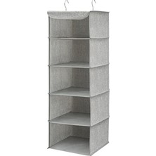 Odea Asılı Kıyafet Düzenleyici Raf, Yer Tasarrufu Sağlayan Katlanabilir Tasarım | Metal Kanca ve Bambu