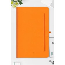 Odea 13X21 cm Çizgili Defter - Tarihsiz, Turuncu Renk