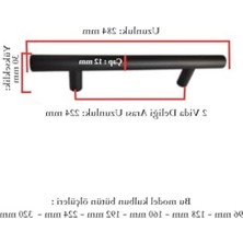 Odea Mat Siyah Paslanmaz Metal Kulp, 96-320 mm Arası Boyut Seçenekleri