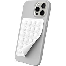 Odea Babilden Telefon Arkasına Yapışan Silikon Vantuzlu Telefon Kılıfı Tutucu Araç Telefon Tutucu Ahtapot Vakumlu Telefon Tutucu (Beyaz (Yapışkanlı))
