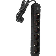 Odea 6'lı Kablolu Anahtarlı Grup Priz, 16A 250V, Altılı Topraklı