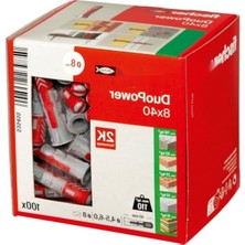 Odea Evrensel 8 x 40 Dübel Seti, 100 Adet