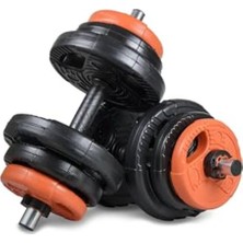 Odea Multifonksiyonel Grip Plate Dambıl Seti, Turuncu-Siyah