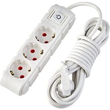 Odea 5 Metre Uzunlukta Üçlü Topraklı Grup Priz, 16A 250V