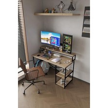 Odea Metal Çalışma Masası, 2 Raflı Tasarımı ile Ofis ve Oyun Alanı Için Uygun