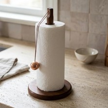 Odea Bambu Kağıt Havluluk - Dekoratif Ahşap Stand, 30X14 cm