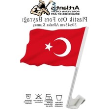 Odea 30X45 cm Plastik Oto Bayrak, Araç Için Takılabilir Türk Bayrağı