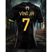 Ozsports Brezilya Vini Jr Özel Tasarım Futbol Forması Siyah