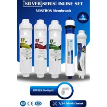 Watermelon SİLVER Seri Kapalı Kasa Su Arıtma Cihazı Uyumlu Inline 5 Aşamalı Watermelon Membranlı Set