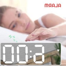 Odea Modern Dijital Masa Saati, Aynalı Alarm, Takvimli ve Termometreli