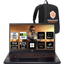Acer Nitro V15 ANV15-52 I7 13620H Rtx 5050 8gb 75W 40GB Ram 4tb SSD 15.6" Fhd (1920X1080) 165Hz WIN11 Home NHQZ7EY005P341 Gaming Laptop + Per4 Çanta