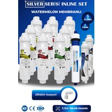 Watermelon Kapalı Kasa SİLVER Serisi 5 Aşama 2 Yıllık Avantajlı 80 Gpd Watermelon Membranlı Bakım Seti