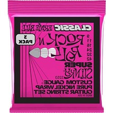 Odea Ernie Ballu Süper Slinky Klasik Rock And Roll Elektro Gitar Dizeleri Saf Nikel Yara 3 Paket Ölçer 9-42