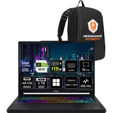 MSI Msı Crosshair 16 Max Hx Intel Core Ultra 9 290HX Plus Rtx 5070 8gb 115W 48GB Ram 4tb SSD 16" Wqxga (2560X1600) OLED 165Hz WIN11 Home E2WGK-008TRP395 Gaming Laptop + Per4 Çanta