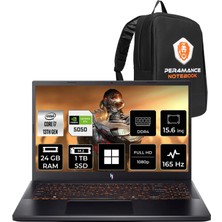 Acer Nitro V15 ANV15-52 I7 13620H Rtx 5050 8gb 75W 24GB Ram 1tb SSD 15.6" Fhd (1920X1080) 165Hz WIN11 Home NHQZ7EY005P327 Gaming Laptop + Per4 Çanta