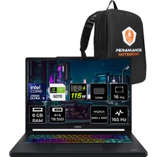 MSI Msı Crosshair 16 Max Hx Intel Core Ultra 9 290HX Plus Rtx 5070 8gb 115W 8gb Ram 4tb + 4tb SSD 16" Wqxga (2560X1600) OLED 165Hz Freedos E2WGK-008TRP306 Gaming Laptop + Per4 Çanta