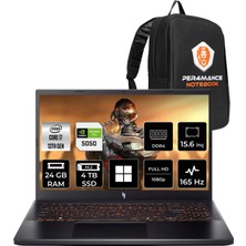 Acer Nitro V15 ANV15-52 I7 13620H Rtx 5050 8gb 75W 24GB Ram 4tb SSD 15.6" Fhd (1920X1080) 165Hz WIN11 Home NHQZ7EY005P329 Gaming Laptop + Per4 Çanta