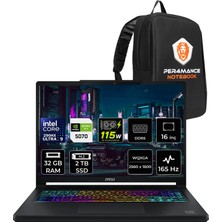 MSI Msı Crosshair 16 Max Hx Intel Core Ultra 9 290HX Plus Rtx 5070 8gb 115W 32GB Ram 2tb SSD 16" Wqxga (2560X1600) OLED 165Hz Freedos E2WGK-008TRP322 Gaming Laptop + Per4 Çanta