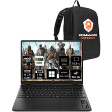 Hp Hyperx Omen 15-GB0003NT Amd Ryzen 5 240 Rtx 5060 8gb 8gb Ram 1tb SSD 15.3" Wuxga (1920X1200) 165Hz WIN11 Pro D2QV8EAP423 Gaming Laptop + Per4 Çanta