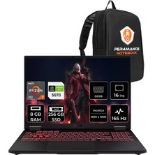Asus Tuf Gaming A16 Amd Ryzen 7 260 Rtx 5070 8gb 115W 8gb Ram 256GB SSD 16" Wuxga (1920X1200) 165Hz Freedos FA608UP-RV180P301 Gaming Laptop + Per4 Çanta