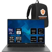 Asus Vivobook S16 S3607 Ultra 9 386H 32GB Ram 512GB SSD 16" Wuxga (1920 x 1200) OLED 60Hz Freedos S3607AA-SH103WP320 Notebook + Per4 Çanta